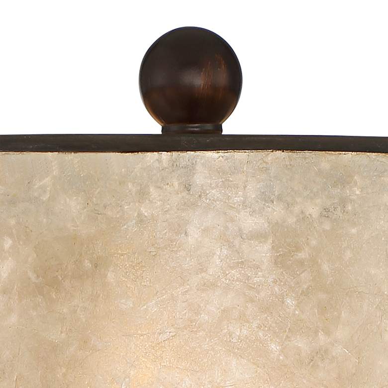 Naomi Aged Bronze Mica Shade Industrial Table Lamp more views