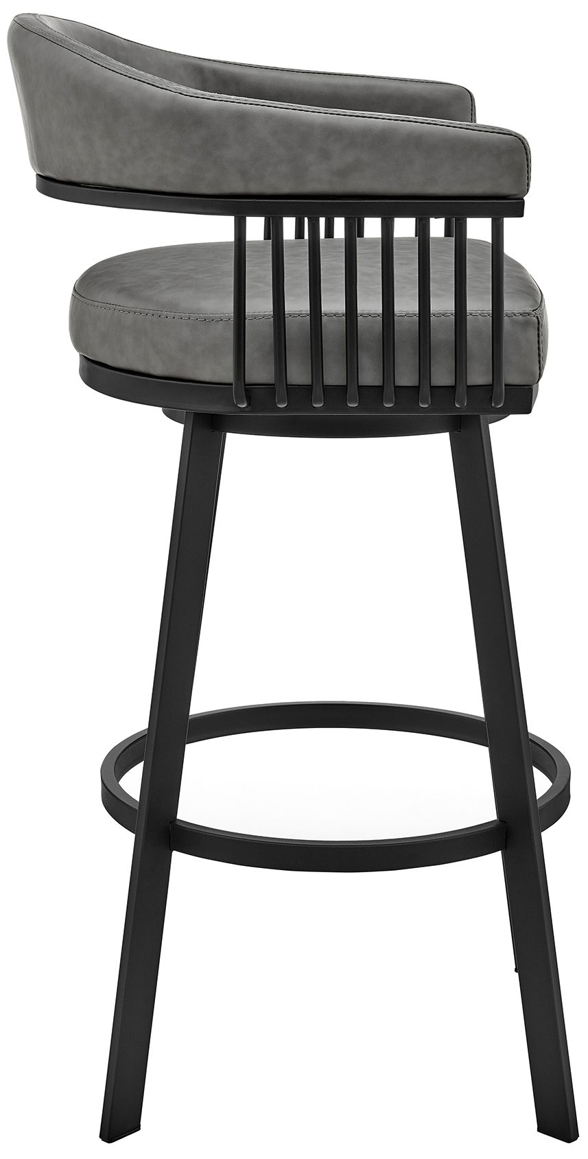 Image 4 Naomi and Chelsea 4 Pc Counter Height Dining Set in Black Metal and Glass more views