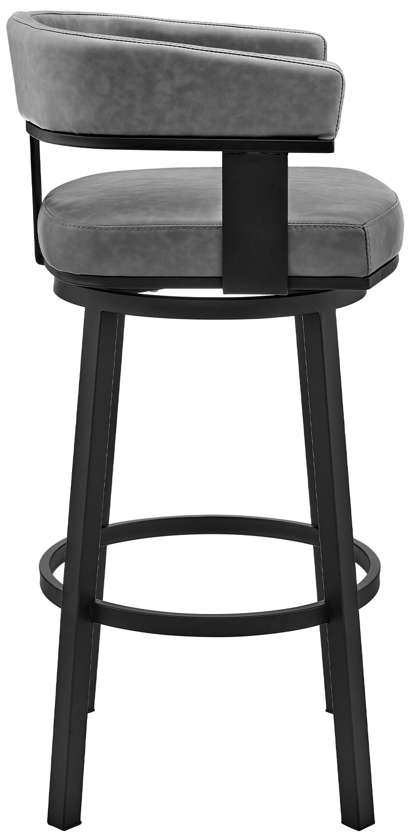 Image 4 Naomi and Lorin 3 Pc Counter Height Dining Set in Black Metal and Glass more views