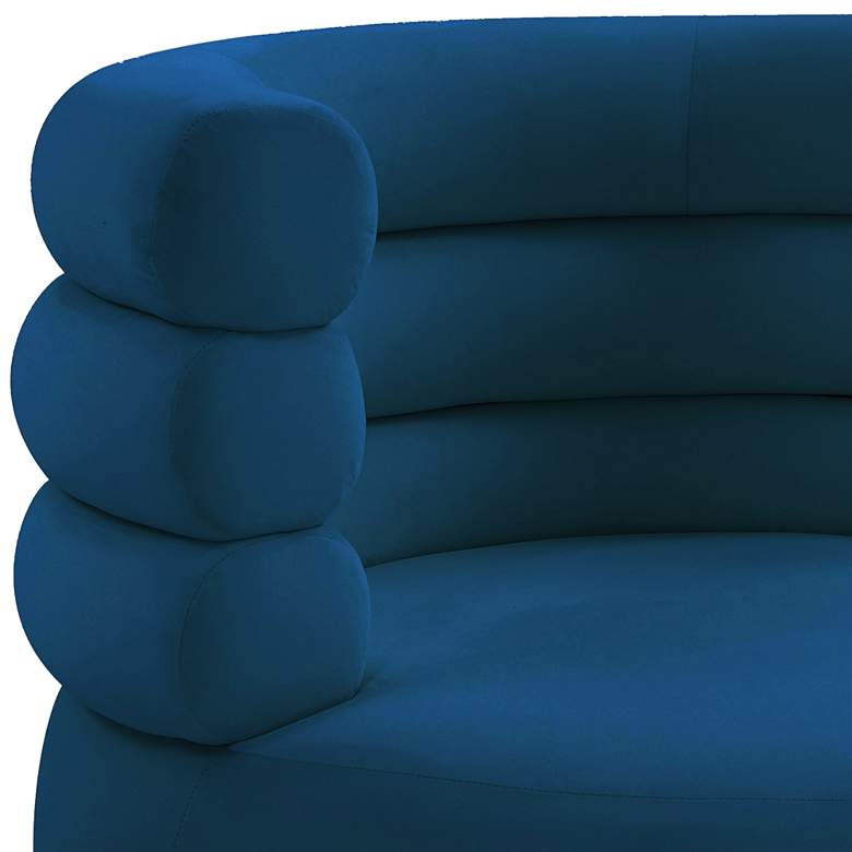 Image 3 Naomi Luxe Navy Velvet Swivel Chair more views