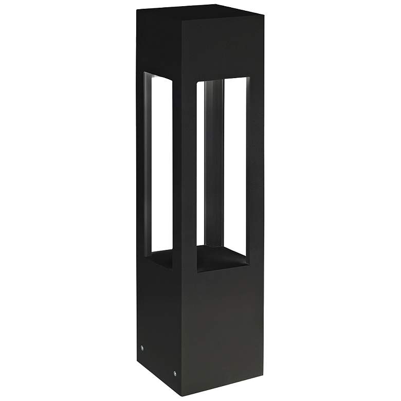 Image 1 Napa 24 inch High Black Square LED Landscape Bollard Light