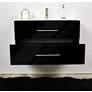 Napa 36"W Glossy Black Wall-Mounted Floating Bathroom Vanity