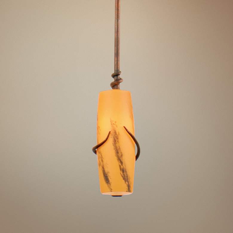 Image 1 Napa Collection 4" Wide Golden Wheat Mini Pendant