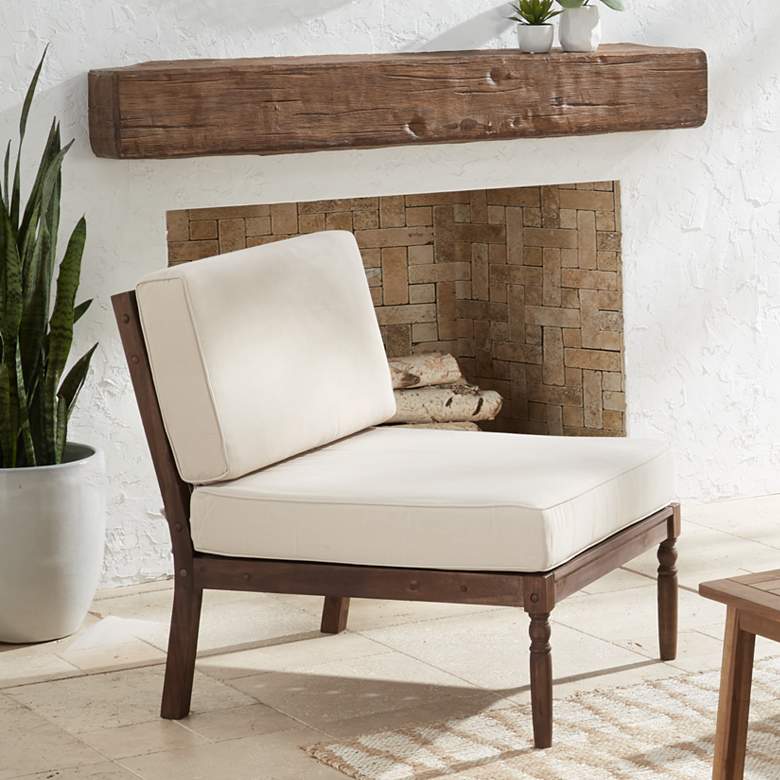 Image 1 Napa Modular Natural Dark Oil Acacia Armless Chair