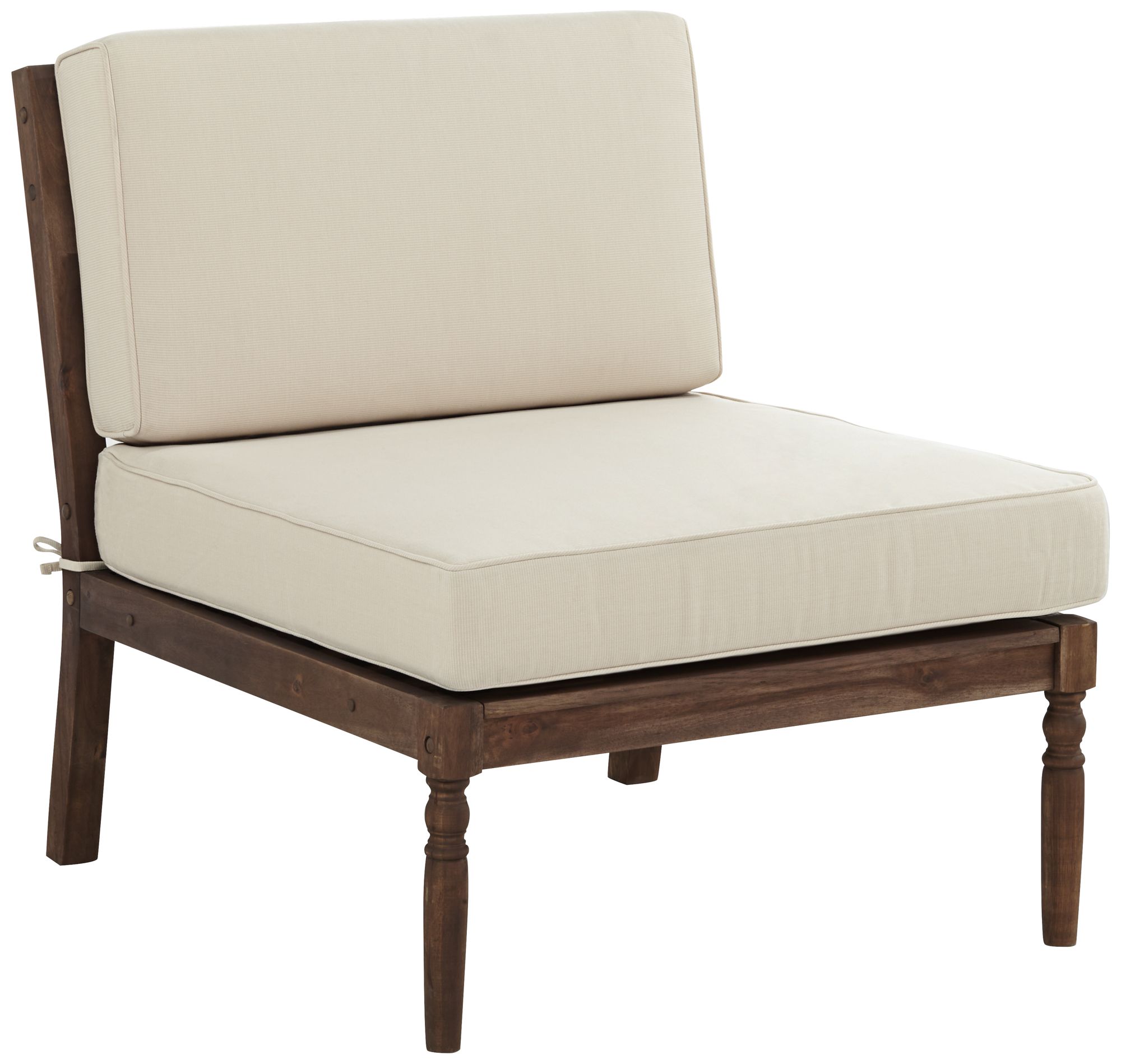 Napa Modular Natural Dark Oil Acacia Armless Loveseat