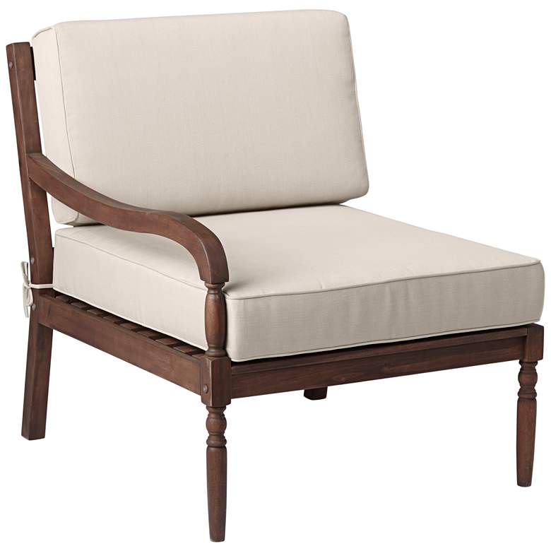 Image 3 Napa Modular Natural Dark Oil Acacia Left Arm Chair