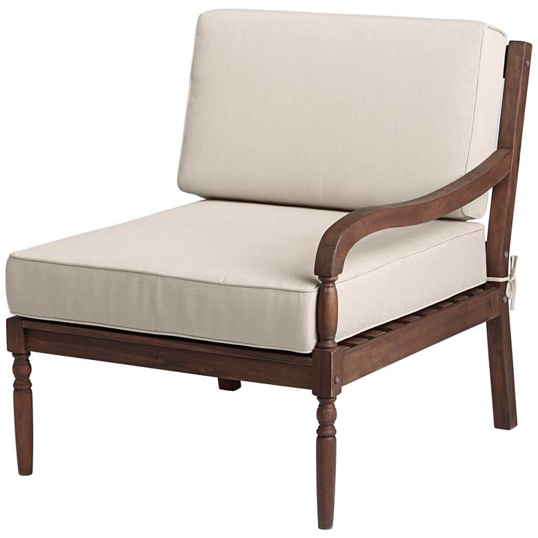 Image 3 Napa Modular Natural Dark Oil Acacia Right Arm Chair