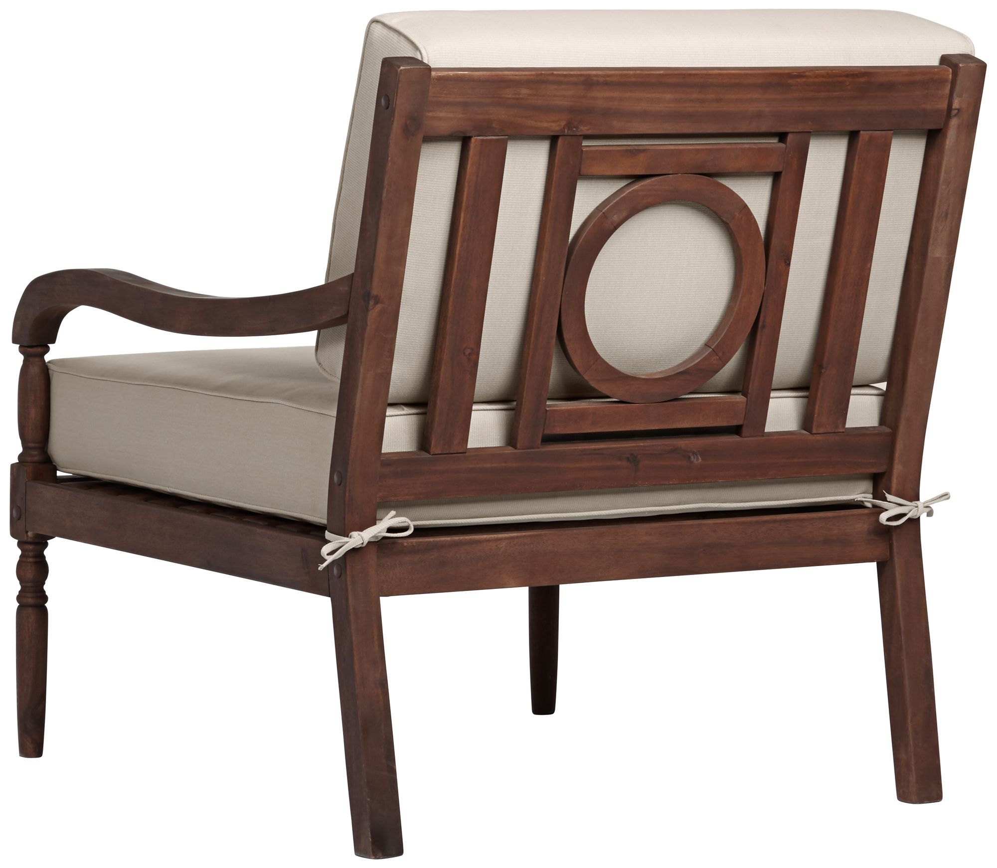 Napa Modular Natural Dark Oil Acacia Right Arm Chair in scene