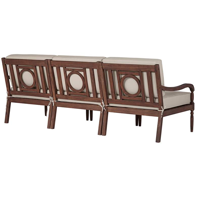 Image 7 Napa Natural Dark Oil Acacia Modular 3-Seater more views