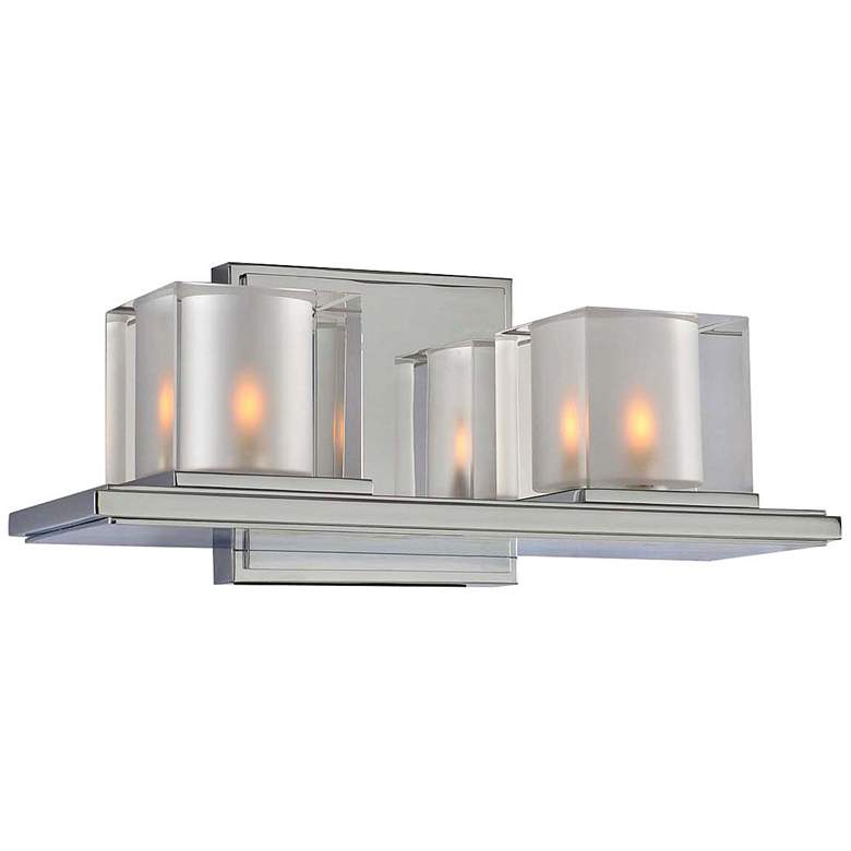 Image 1 Naples 12 1/2 inch Wide Chrome 2-Light Bath Light