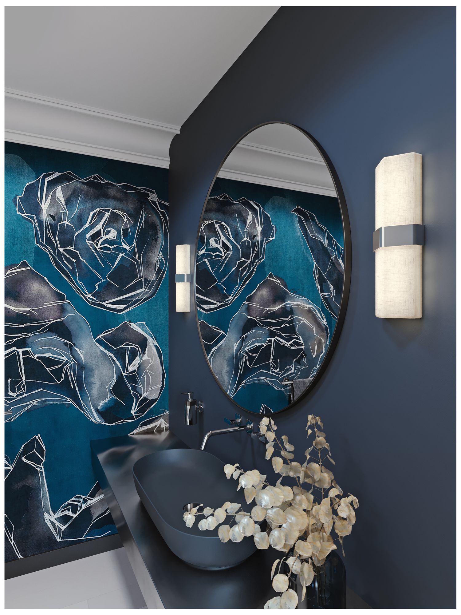 Image 3 Naples 16" High Satin Nickel LED Wall Sconce more views