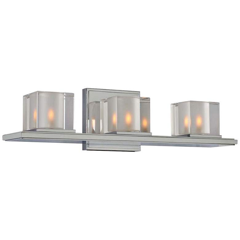 Image 1 Naples 19 1/2 inch Wide Chrome 3-Light Bath Light