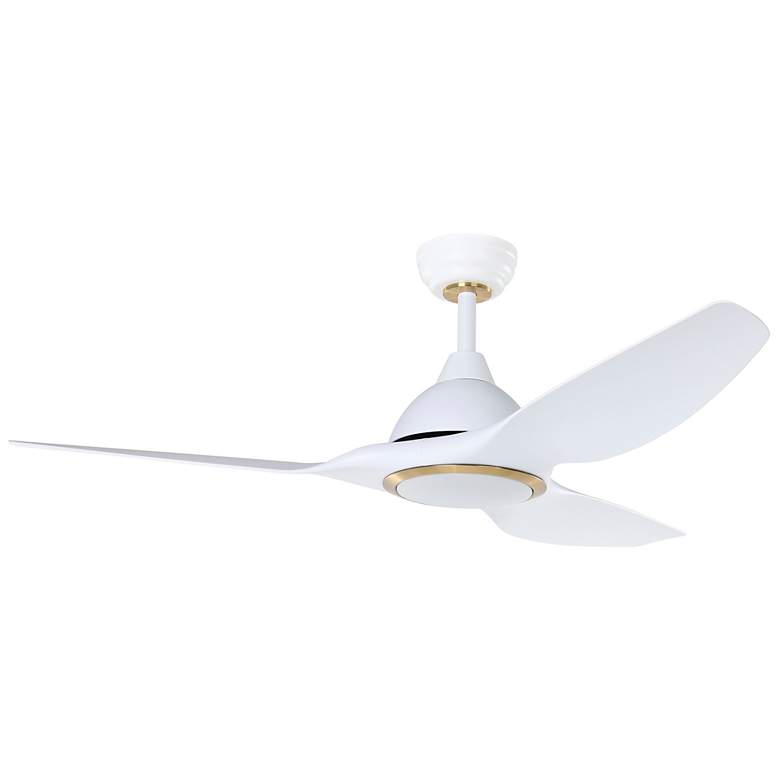 Image 1 Naples 52" 3-Blade Fan w/ Dimmable LED Light Kit & Remote White Bl