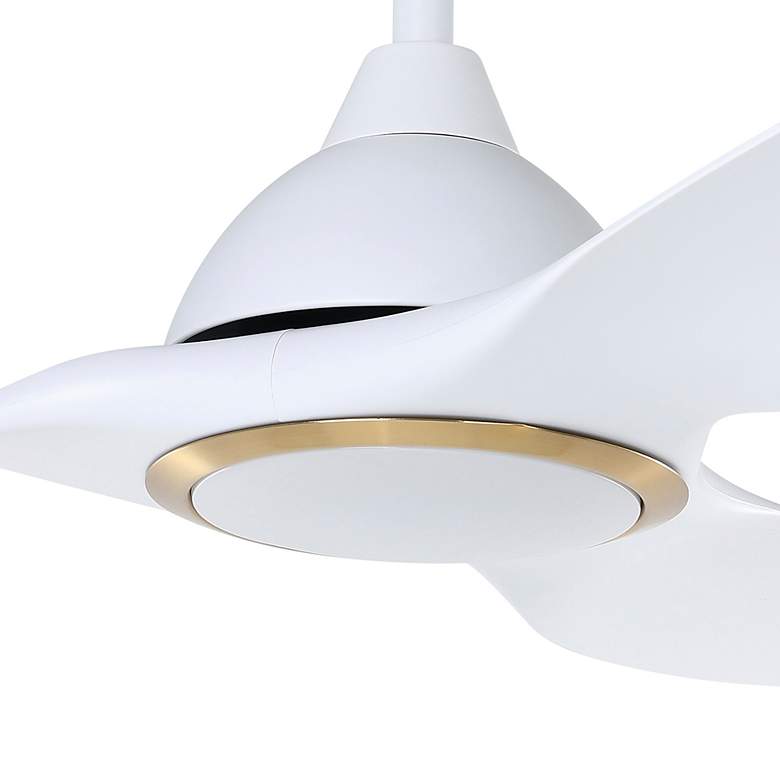 Image 2 Naples 52" 3-Blade Fan w/ Dimmable LED Light Kit & Remote White Bl more views