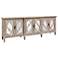 Naples - 6 Door Mirrored Front Cabinet - Weathered Taupe