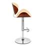 Thumbnail4 of Naples Adjustable Swivel Barstool in Cream Faux Leather and Chrome Finish more views