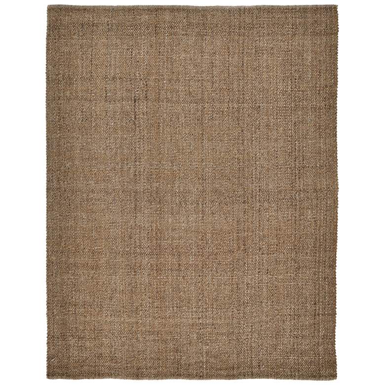 Image 1 Naples Transitional Solid Flatweave Brown Area Rug 0751F