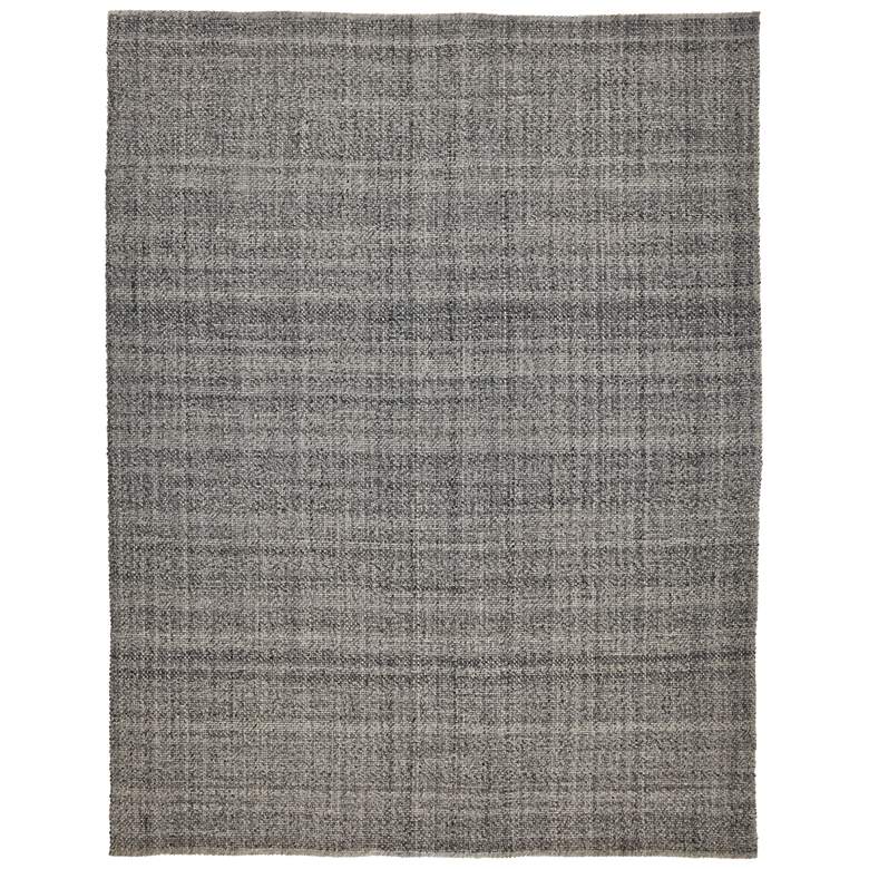 Image 1 Naples Transitional Solid Flatweave Gray Area Rug 0751F