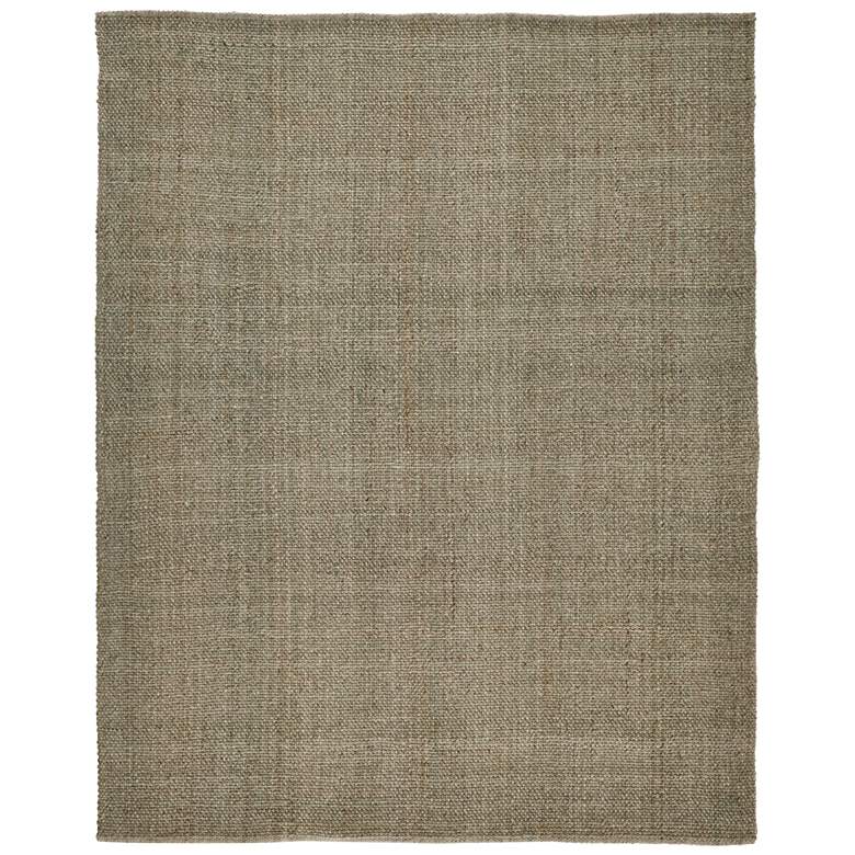 Image 1 Naples Transitional Solid Flatweave Green Area Rug 0751F