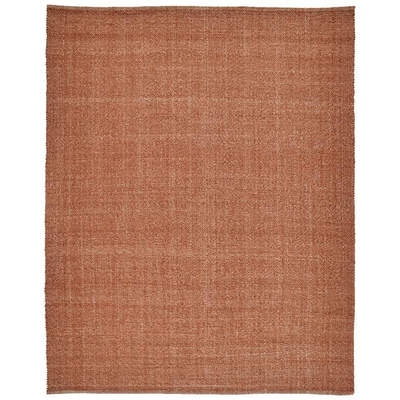 Image 1 Naples Transitional Solid Flatweave Orange Area Rug 0751F