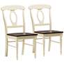 Napoleon Cherry and Buttermilk Wood Dining Chairs - Set of 2