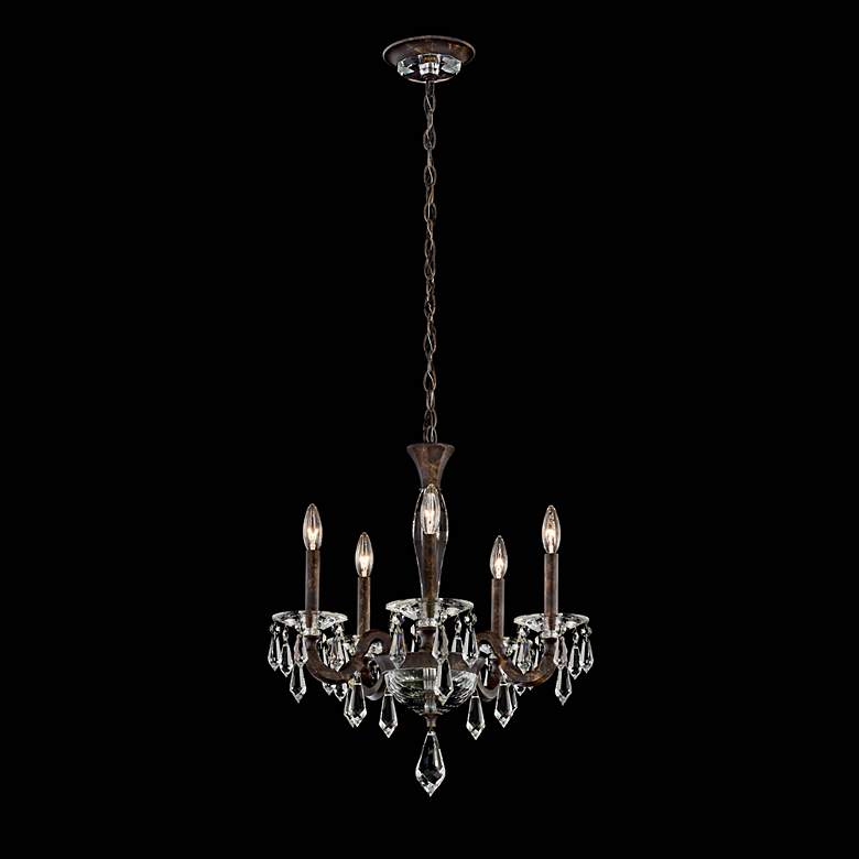 Image 2 Napoli 22.6"H x 20.4"W 5-Lt Crystal Chandelier in Hrlm Bronze more views