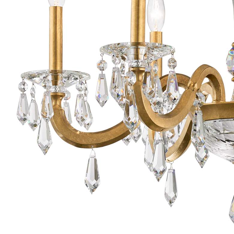 Image 2 Napoli 24.6"H x 28.1"W 6-Lt Crystal Chandelier in Hrlm Gold more views