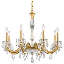 Napoli 27.4&quot;H x 32.6&quot;W 8-Lt Crystal Chandelier in Hrlm Gold