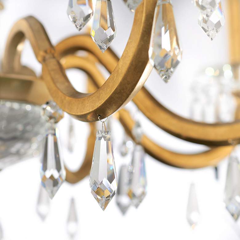 Image 3 Napoli 27.4"H x 32.6"W 8-Lt Crystal Chandelier in Hrlm Gold more views