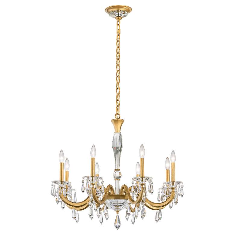 Image 4 Napoli 27.4"H x 32.6"W 8-Lt Crystal Chandelier in Hrlm Gold more views