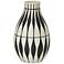 Napoli Black and White 9 1/4" High Modern Ceramic Jug Vase