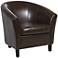 Napoli Brown Bonded Leather Tub Chair
