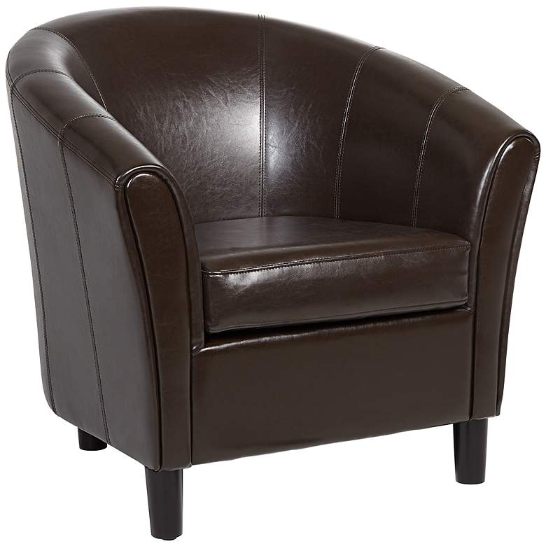 Image 1 Napoli Brown Bonded Leather Tub Chair