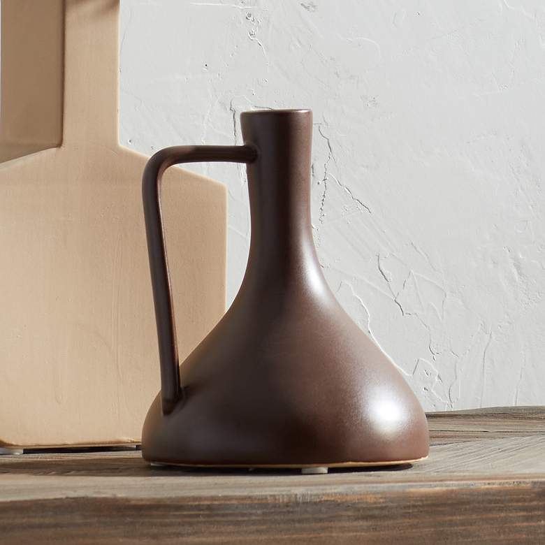 Image 1 Narrow Neck 6" High Decorative Modern Vase