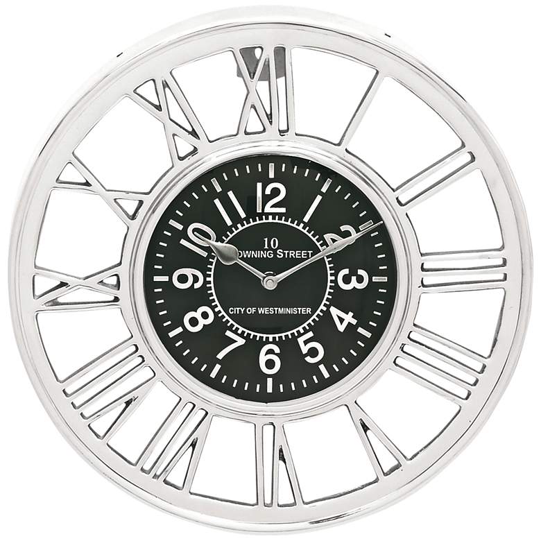 Image 1 Nars Aluminum 14 inch Round Openwork Wall Clock