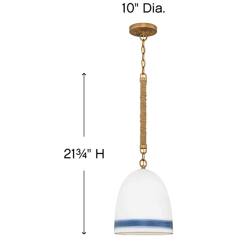 Image 6 Nash 10" Wide Brass Mini Pendant by Hinkley Lighting more views