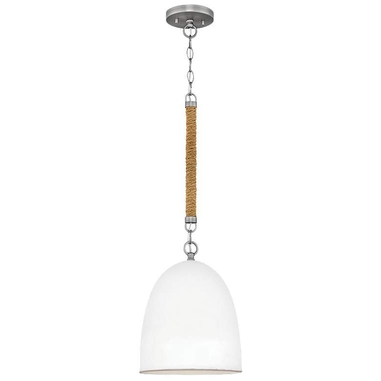 Image 1 Nash 10in Wide Antique Nickel Pendant