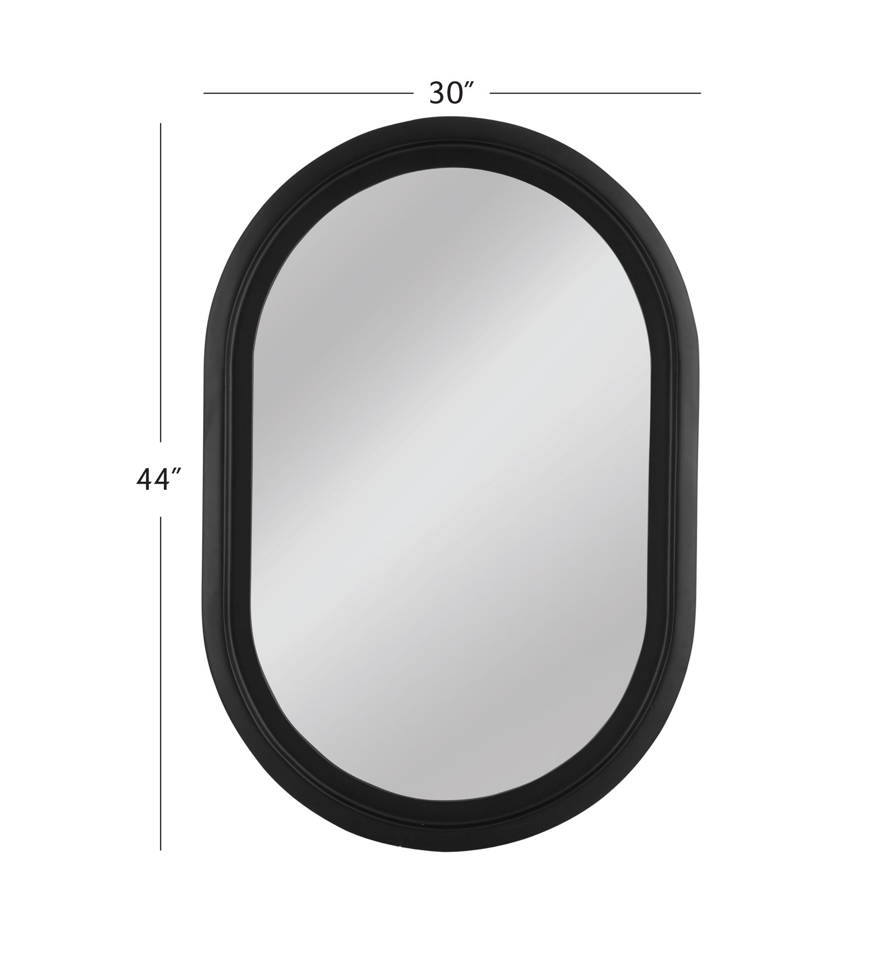 Image 5 Nash 30" x 44" Matte Black Wall Mirror more views