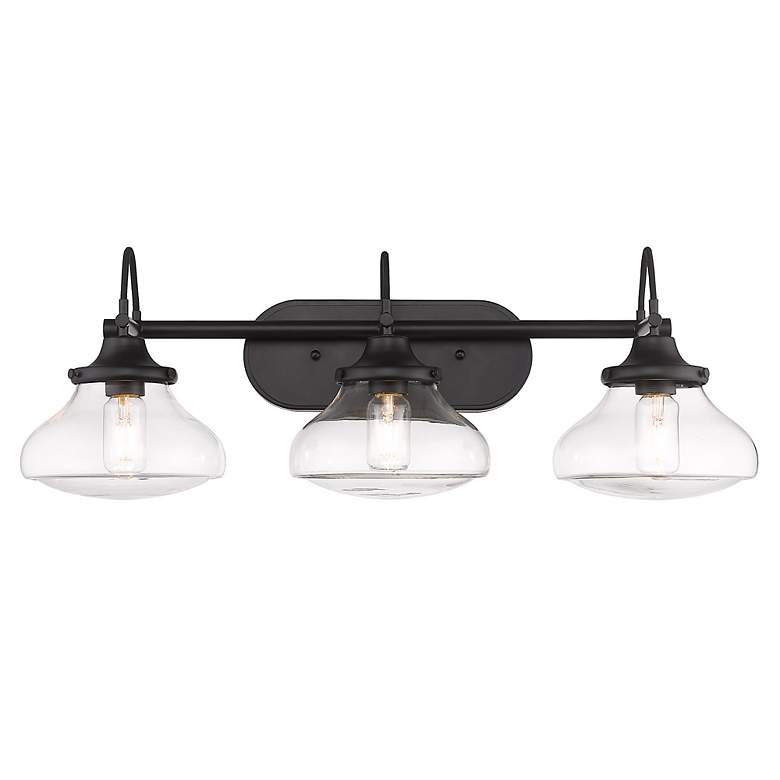 Image 3 Nash 32" Wide Matte Black 3-Light Bath Light more views