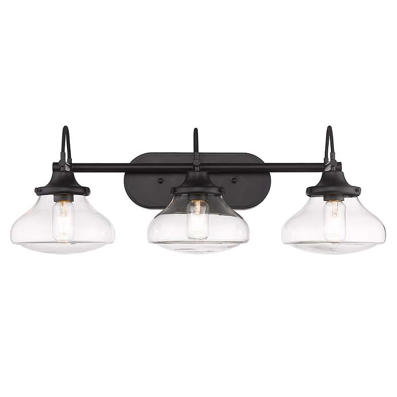 Image 3 Nash 32 inch Wide Matte Black 3-Light Bath Light more views