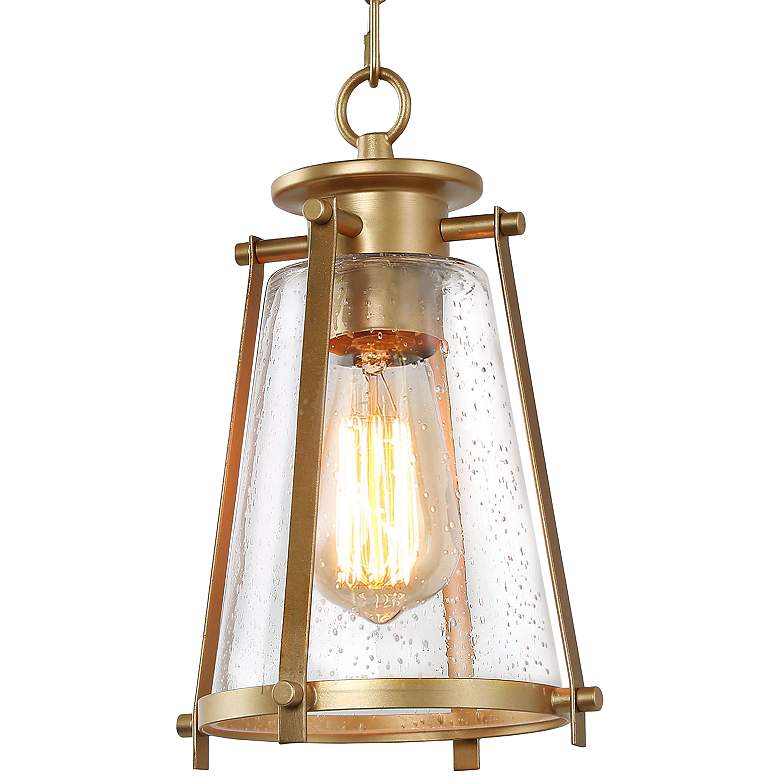 Image 2 Nash 7 1/2 inch Wide Gold Metal Mini Pendant Light