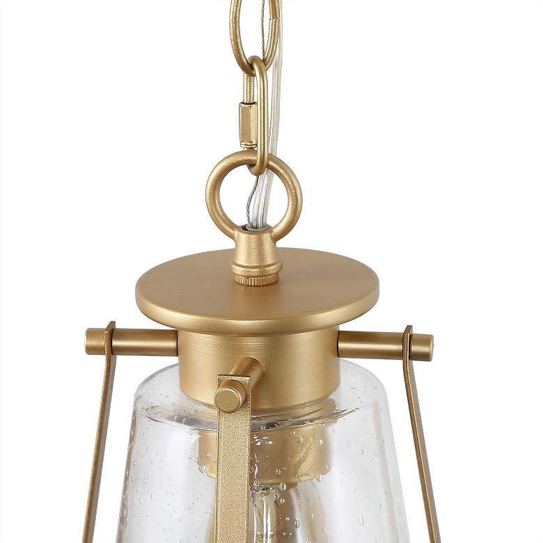 Image 3 Nash 7 1/2 inch Wide Gold Metal Mini Pendant Light more views