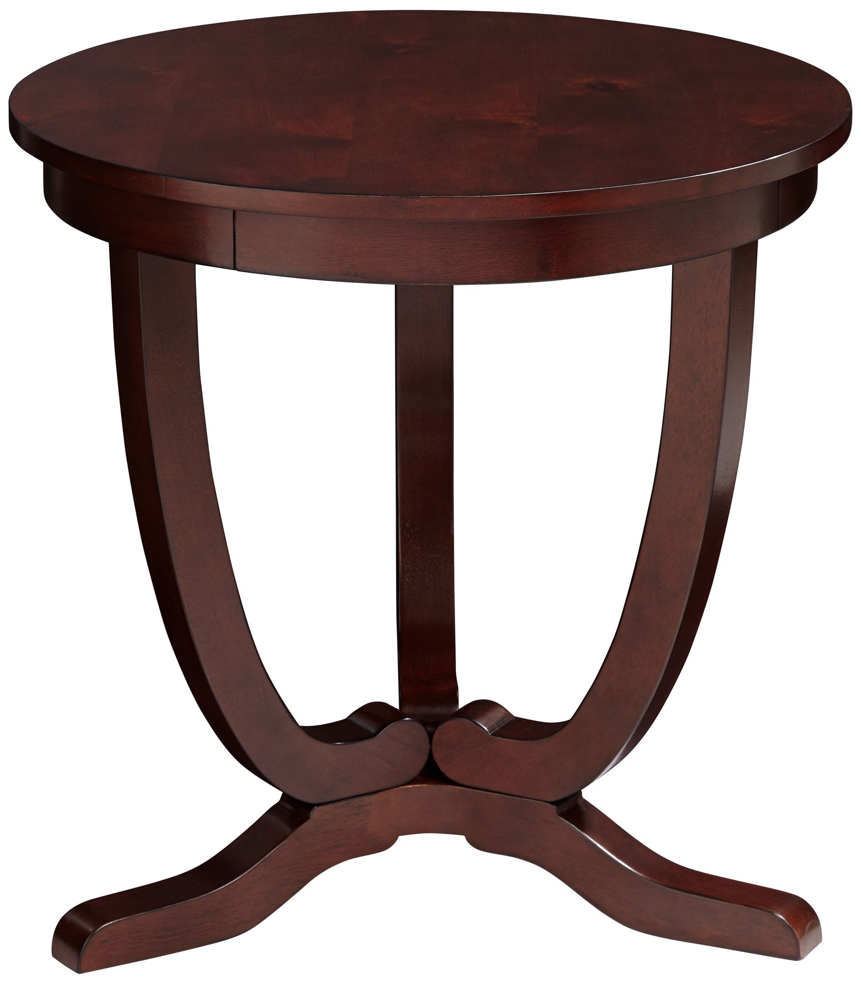 Round espresso store end table