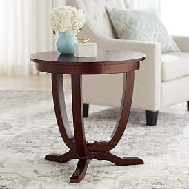 Image1 of Nash-II 24" Wide Espresso Round Accent Table