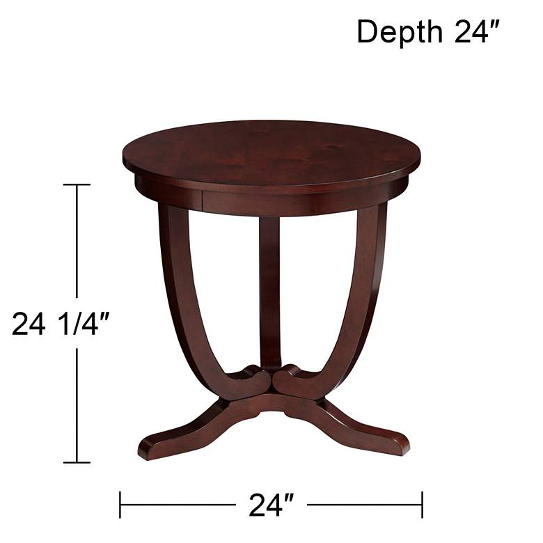 Image 7 Nash-II 24 inch Wide Espresso Round Accent Table more views