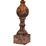 Nashua Cottage Antique Brown Column Table Lamps - Set of 2