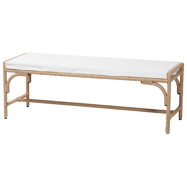 Image 2 Nasim Bohemian Natural Jute and Metal Accent Bench