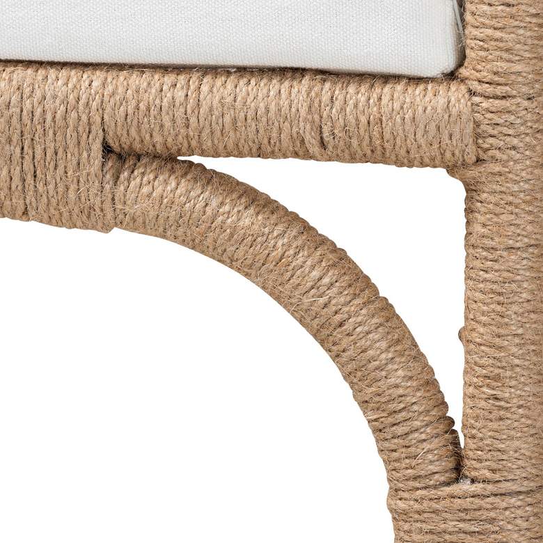 Image 5 Nasim Bohemian Natural Jute and Metal Accent Bench more views