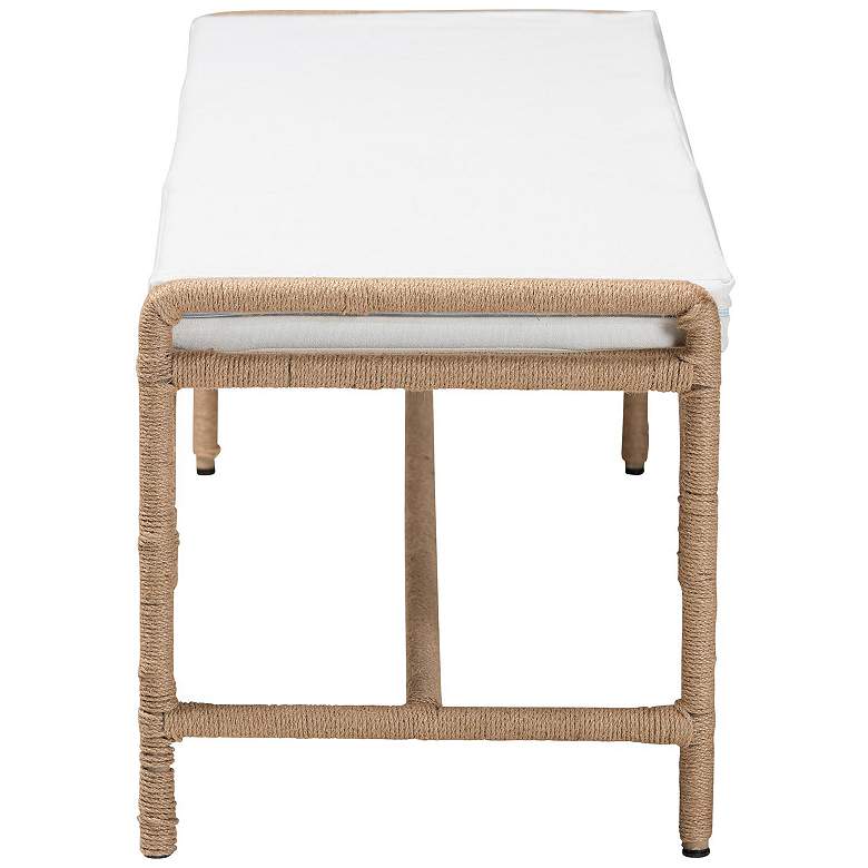 Image 6 Nasim Bohemian Natural Jute and Metal Accent Bench more views