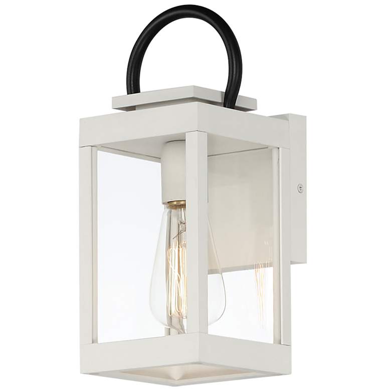 Image 1 Nassau Vivex 12 3/4 inch High White Outdoor Lantern Wall Light